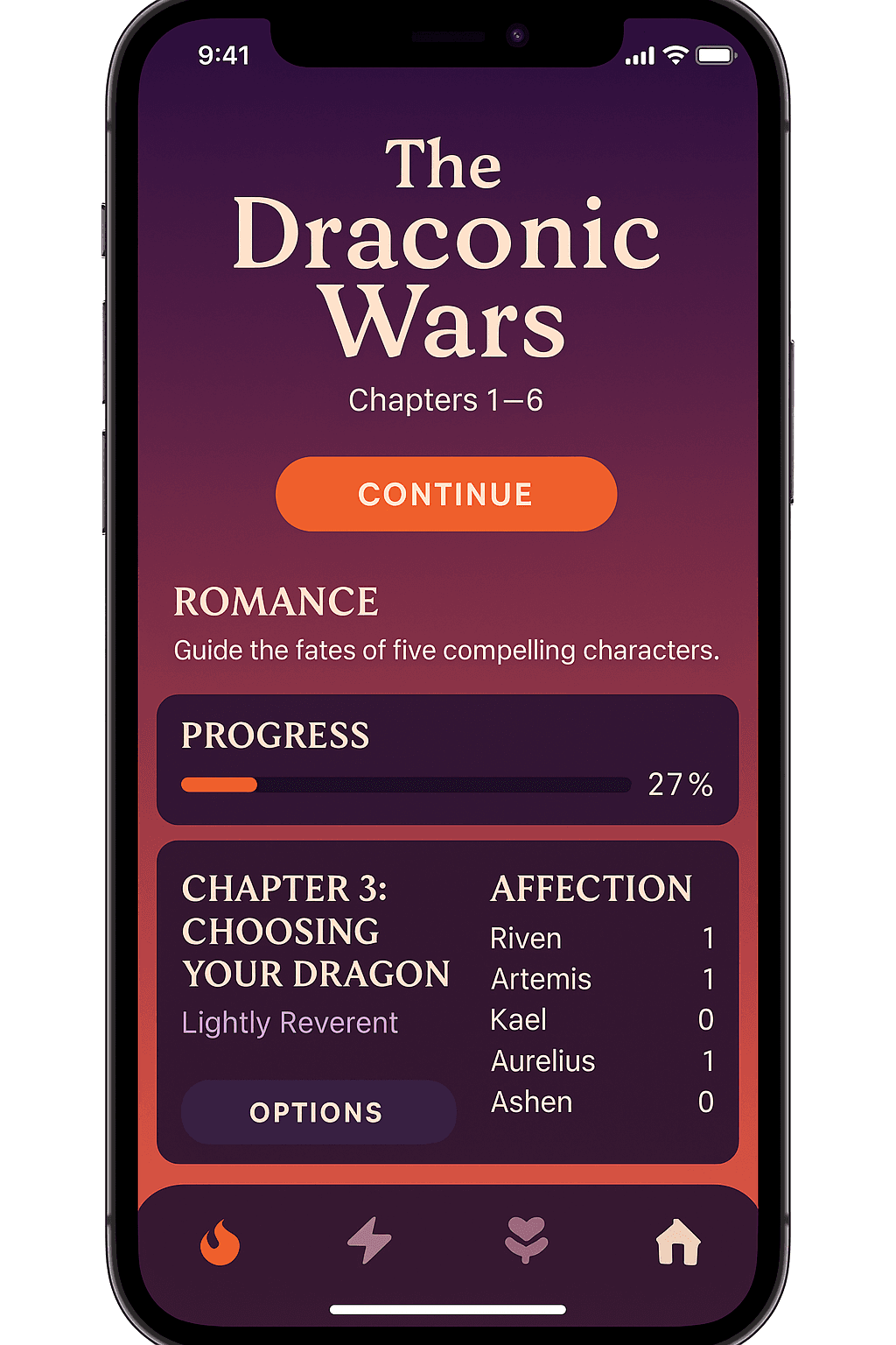 Story dialogue with choices